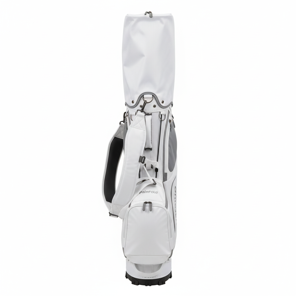 pairfold golf stand bag side view white background